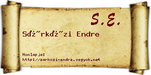 Sárközi Endre névjegykártya